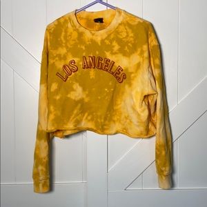 Cropped Tie Dyed Crewneck sweatshirt - Los Angeles